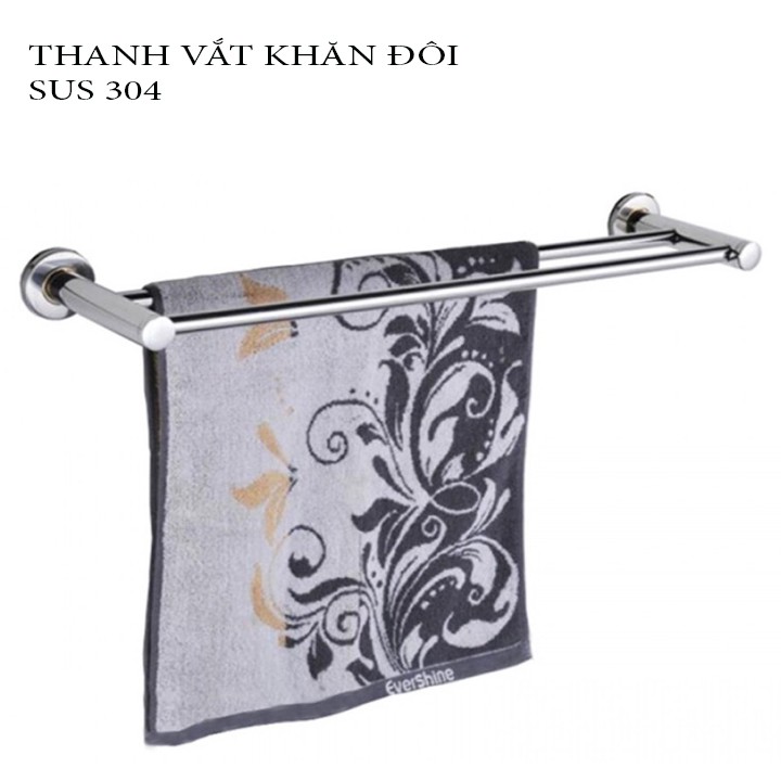 Giá treo khăn tắm Inox SUS 304 – Thanh vắt khăn phòng tắm