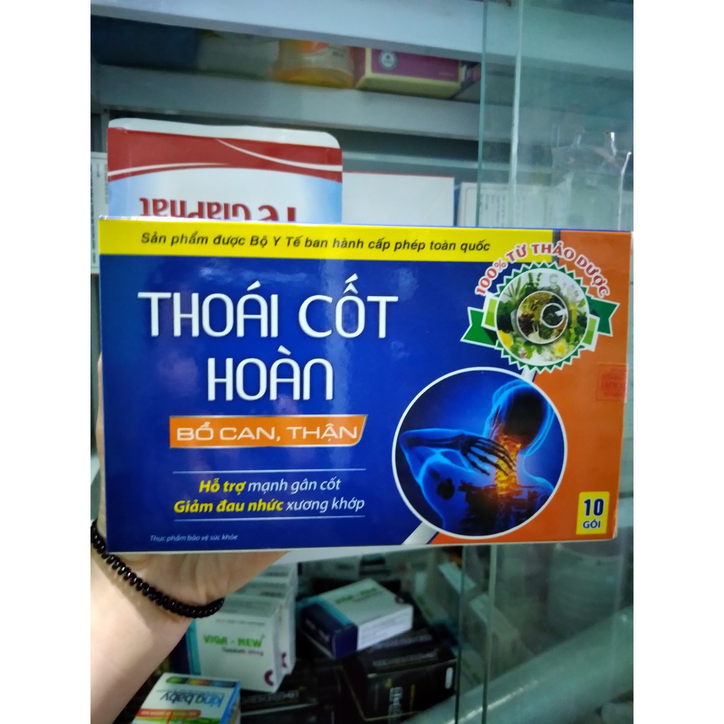 Thoái Cốt Hoàn -Giúp hỗ trợ các bệnh xương khớp. Bổ can thận, mạnh gân cốt, thần kinh tọa (Hộp 10 gói)