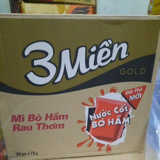 mì tôm 3 Miền GOLD thùng 30 gói