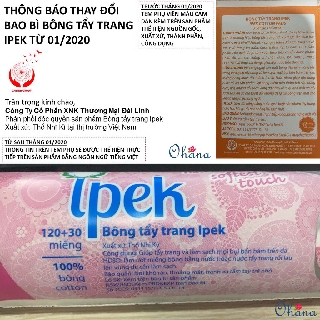 Combo 2 Bông Tẩy Trang IPEK 130 Miếng (Thổ Nhĩ Kì)
