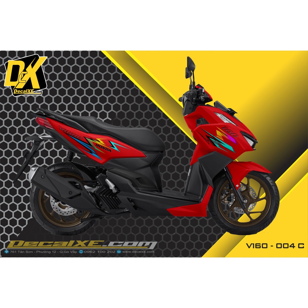 Tem Xe Honda Vario - Click 160 | Chất Liệu Decal Cao Cấp , Chống Nước , Bền màu , Cắt Sẵn | VarCli160-004