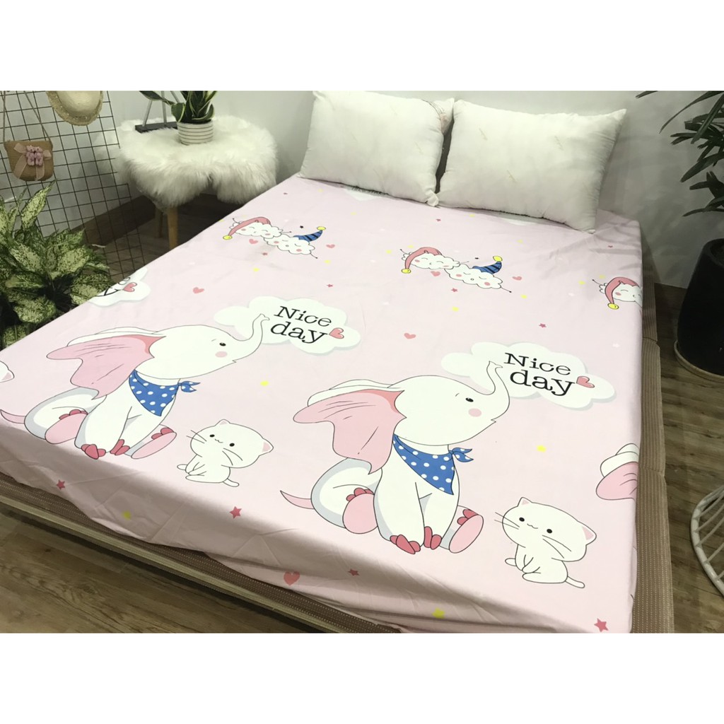 Ga Chống Thấm Cotton Hàn Quốc Voi Hồng