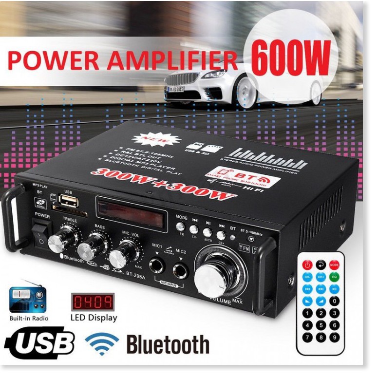 Amly karaoke, Âm ly giá rẻ, Amly Mini Bluetooth BT-298A cao cấp, chức năng đa dạng, ƯU ĐÃI CỰC KHỦNG
