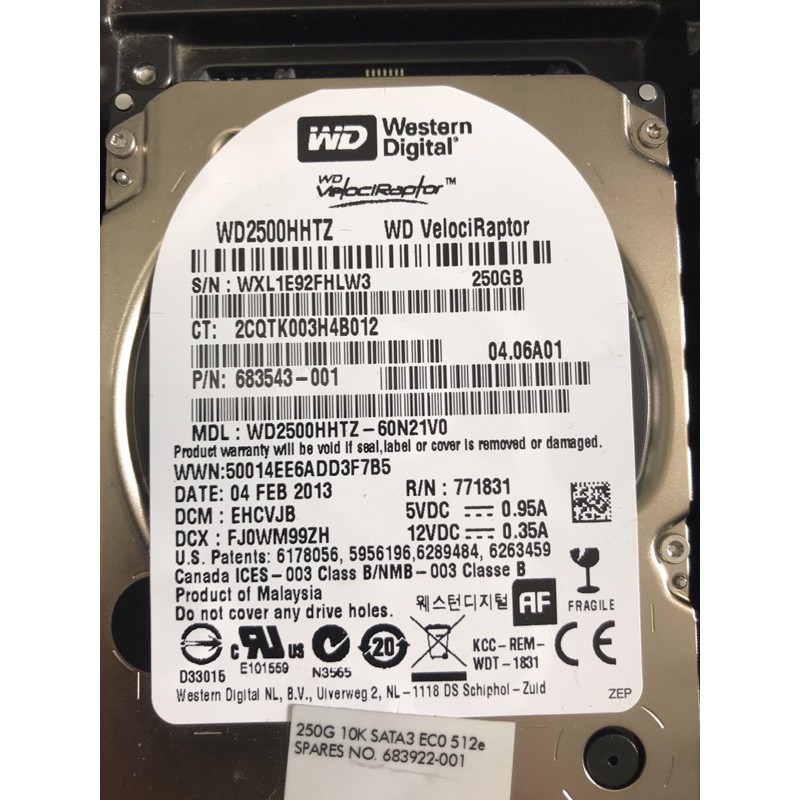 Ổ Cứng Hdd Wd Velociraptor 250gb Sata 10000rpm | BigBuy360 - bigbuy360.vn