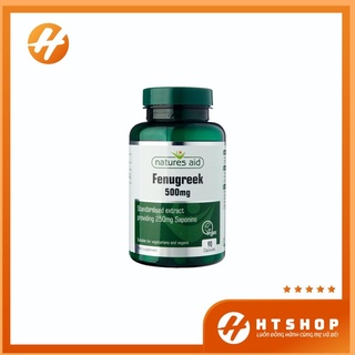 Viên Uống Lợi Sữa Cỏ Cà Ri Fenugreek Natures Aid 500mg Hộp 90 Viên