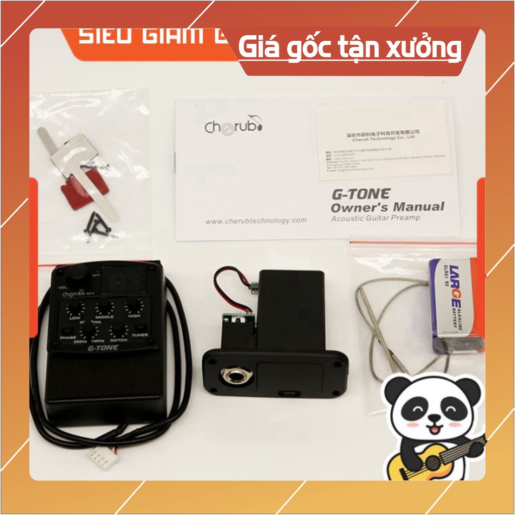 (Chính hãng) EQ Guitar Cherub GT-4, EQ Guitar Cherub GT-6, Thiết bị chỉnh âm Guitar