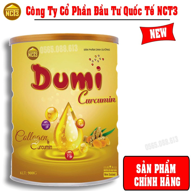 Sữa Nghệ DUMI CURCUMIN NANO ( 900g ) (Hàng chính hãng công ty NCT3 )