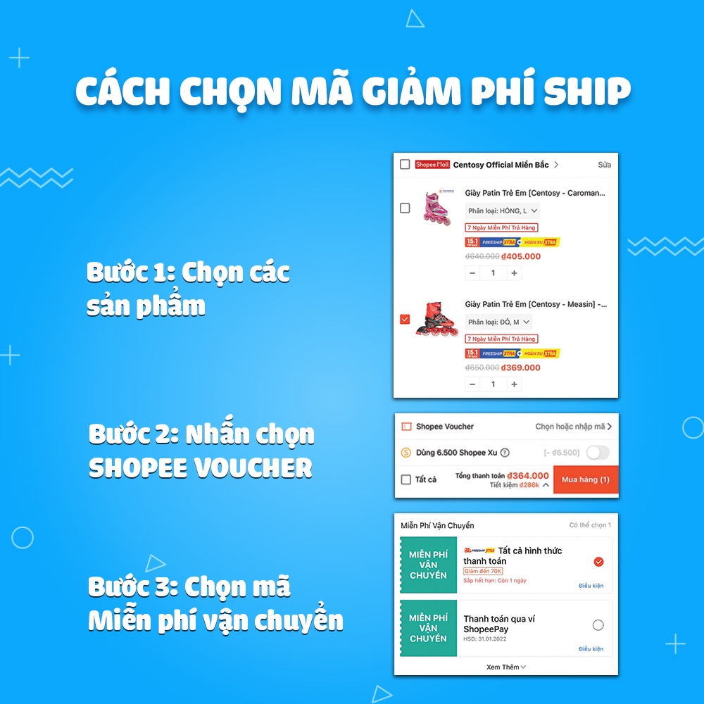 Giày patin Caroman K500, giày patin trẻ em chính hãng