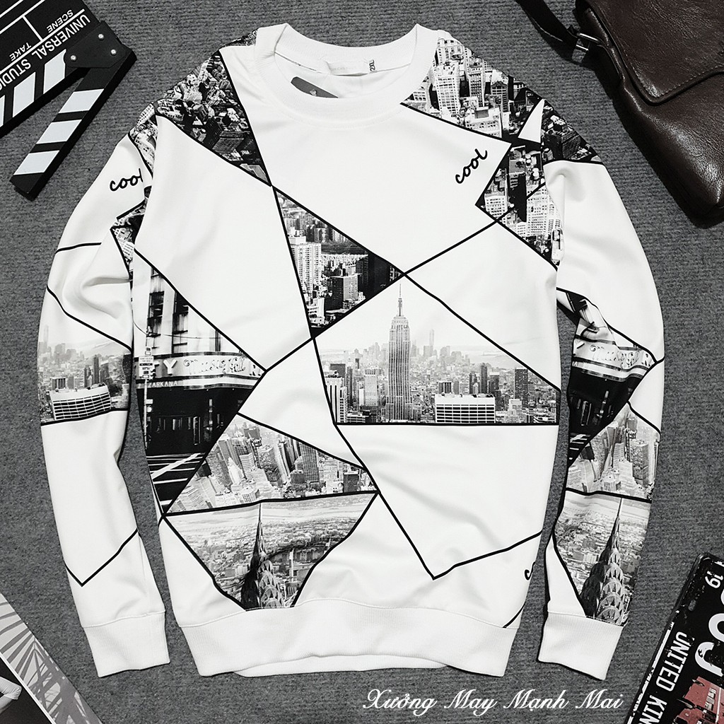 Áo thun nam dài tay 3D cổ tròn nhiều họa tiết phom từ (45-80kg)