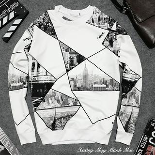 Áo thun nam dài tay 3D cổ tròn nhiều họa tiết thời trang