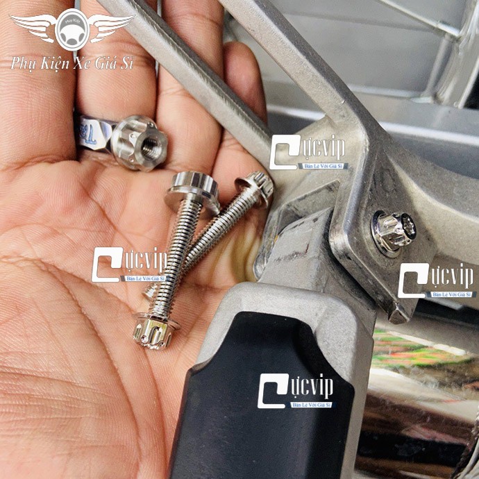 Combo 2 Ốc Gác Chân Sau Kèm Tán Salaya (Honda 6Ly - Yamaha, Winner, Winner X 8Ly) MS3723