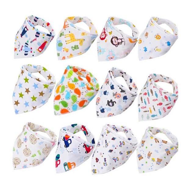 Set 10 yếm cotton tam giác cho bé