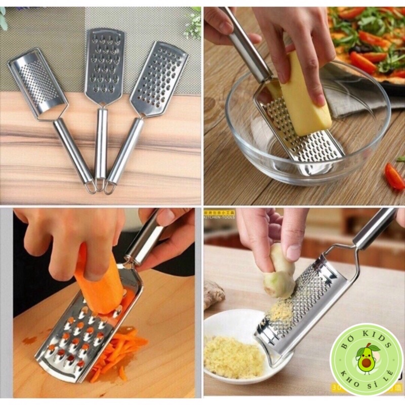Bộ lạo củ quả đa năng sét 3 inox mẫu mới