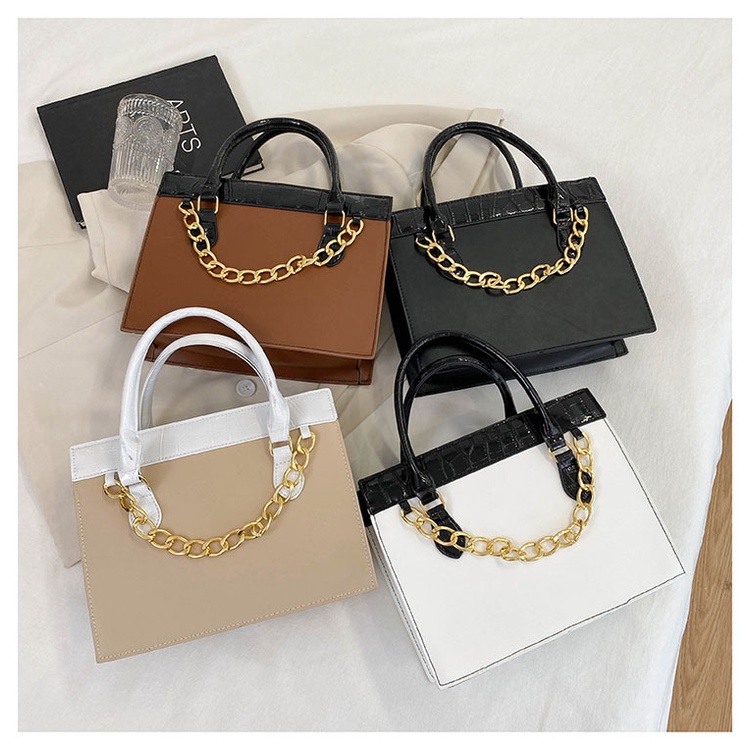 Túi Xách JASMIN NOIR Da PU Phối Dây Xích Thời Trang Dành Cho Nữ