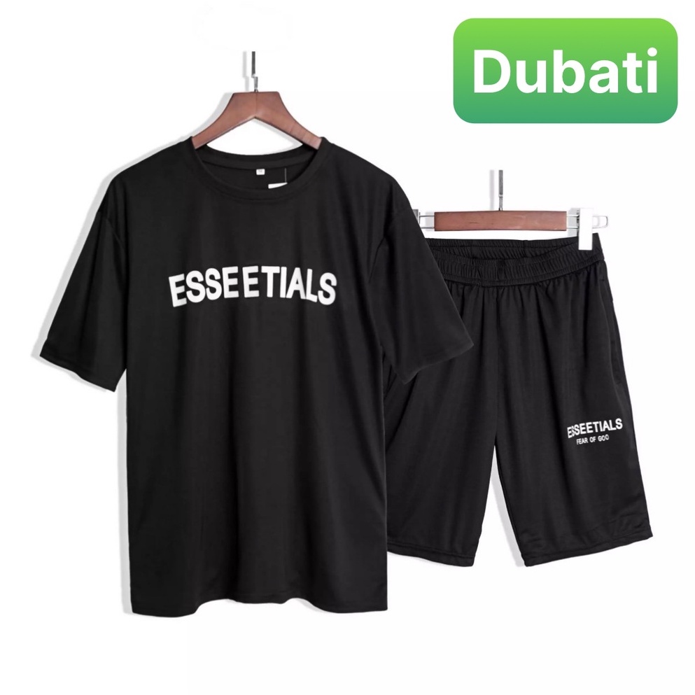 ĐỒ BỘ THỂ THAO ESSENTIAL SIÊU MỚI HOT, ĐỒ BỘ NAM, SET ĐỒ BỘ CHẤT VẢI THOÁNG MÁT CAO CẤP  SANG CHẢNH - DUBATI FASHION