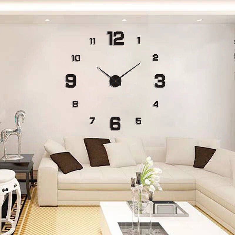 đồng hồ treo tường decor Tắt tiếng đục lỗ miễn phí tự làm sáng tạo