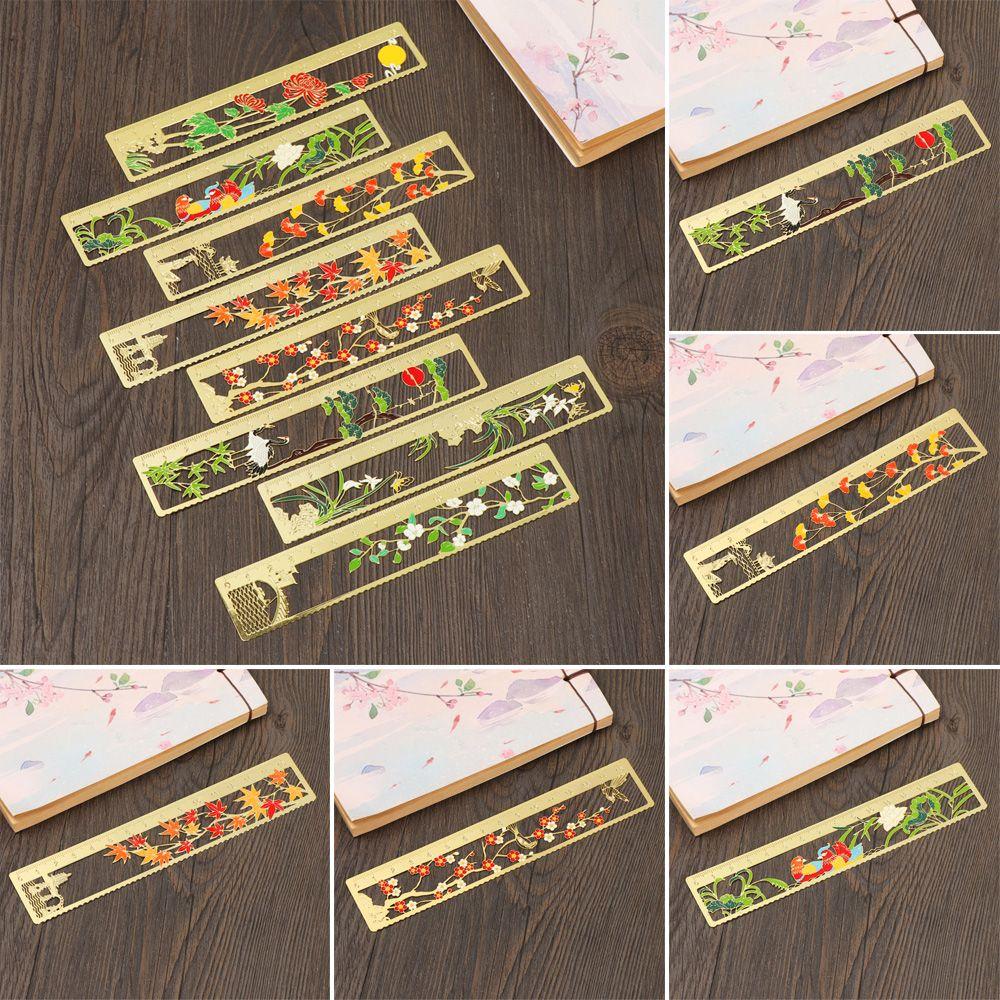 YVE Thước Kim Loại Đo Đánh Dấu Trang Sách Sáng Tạo Mới Cho Học Sinh