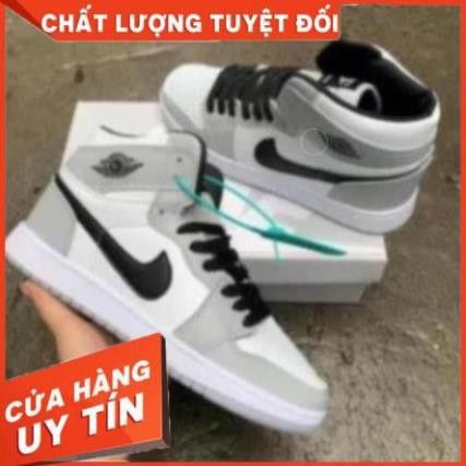 Giầy Jordan 1 xám trắng cao cổ hàng đẹp gía rẻ fullbox | BigBuy360 - bigbuy360.vn