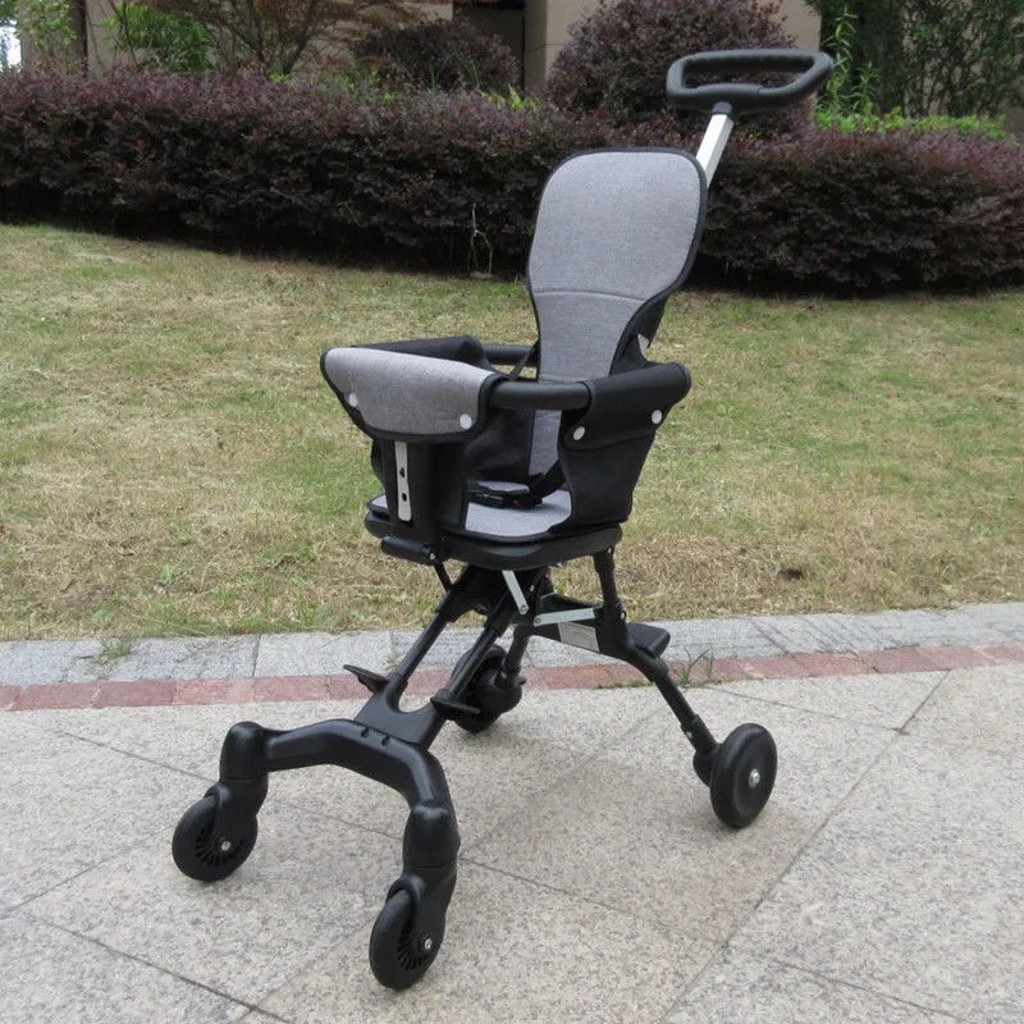 Xe đẩy gấp gọn 2 chiều cho bé có đệm lót thông minh Xe nôi đẩy bé siêu nhẹ tiện lợi đi du lịch an toàn cho trẻ DC034