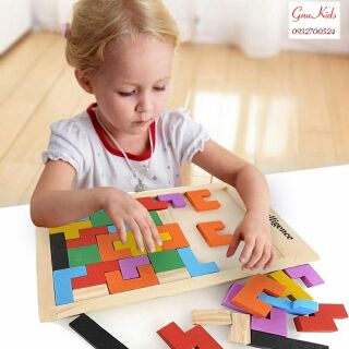 Xếp gạch bằng gỗ
