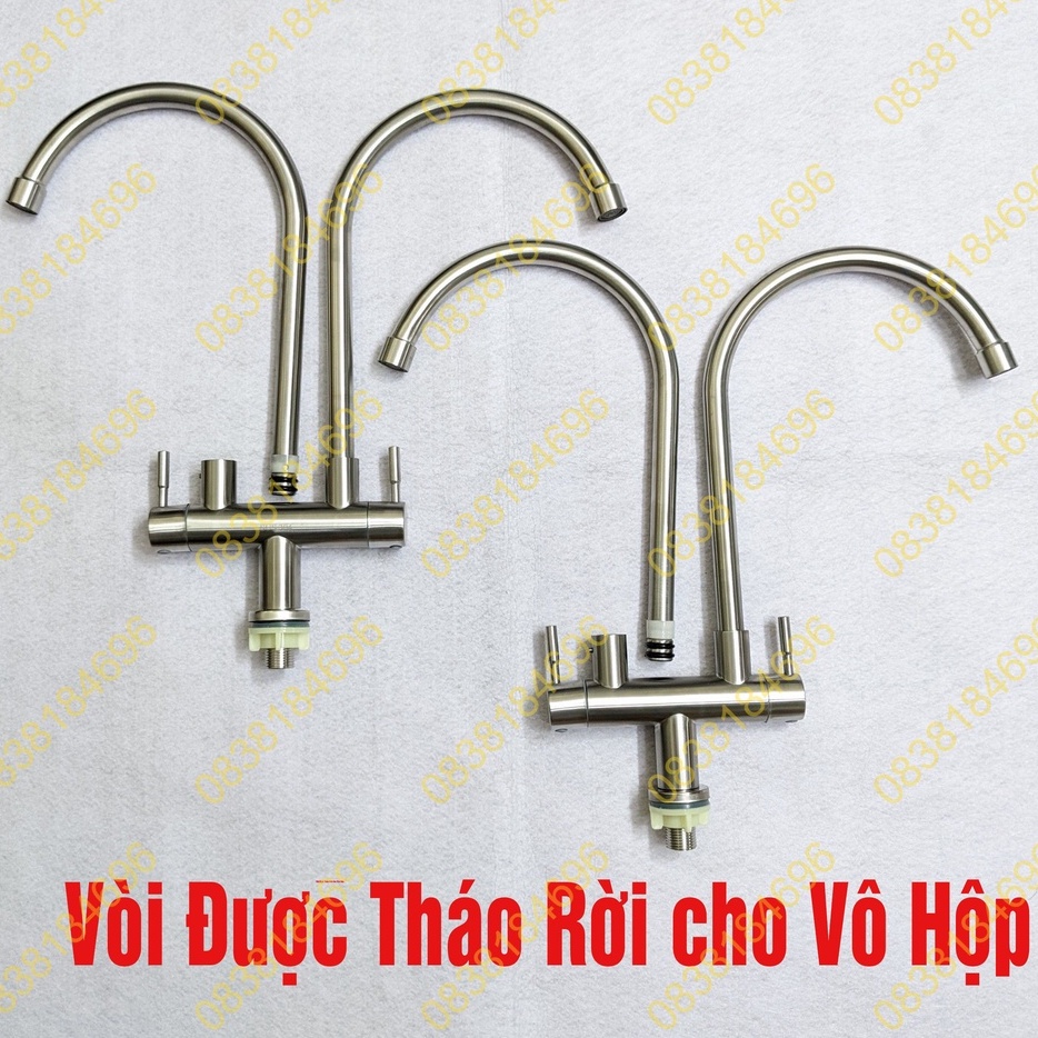 Vòi rửa chén Vòi rửa bát đôi inox 304, vòi rửa chén cắm chậu đôi inox 304