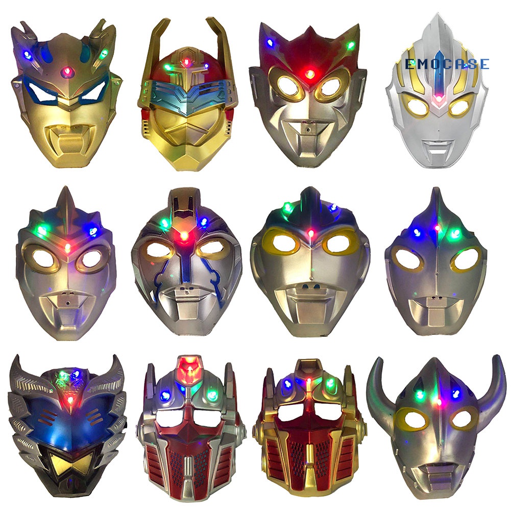Mặt Nạ Hóa Trang Ultraman Có Đèn LED Độc Đáo Cho Bé