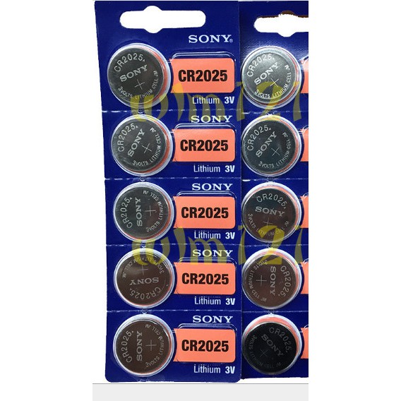 Vỉ 5 Viên Pin Sony CR2032 / CR2025 / CR2016/ CR1632 / CR1616 / CR1620 / CR1220 điều khiển ' ô tô  xe máy, đồng hồ