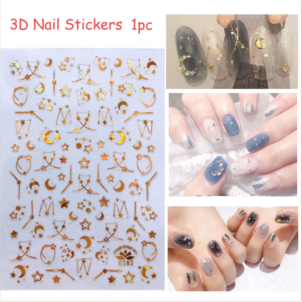 Sticker dán móng tay trang trí họa tiết 3D làm đẹp mới thời trang cho nữ