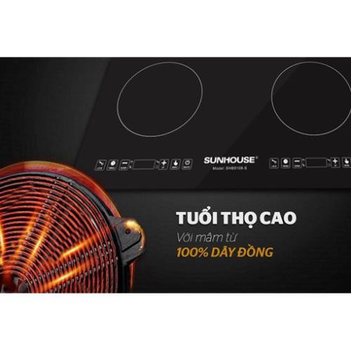 [Sunhouse SHB9108] Bếp đôi điện từ SCHOTT Sunhouse SHB9108-S , bảo hành chính hãng 3 năm.