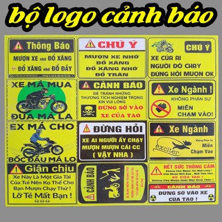 TEM CẢNH BÁO LOGO CẢNH BÁO 3 LỚP CHỐNG NƯỚC ĐẸP