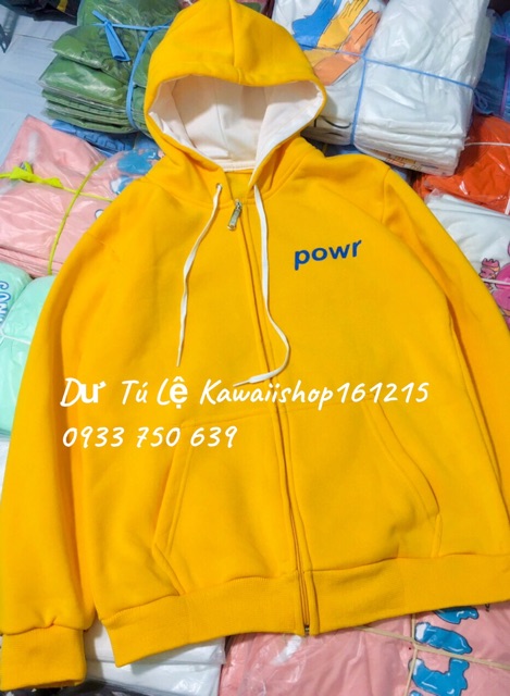 Áo khoác nỉ powr unisex clip ảnh thật dày dặn nam nữ form rộng oversize | BigBuy360 - bigbuy360.vn