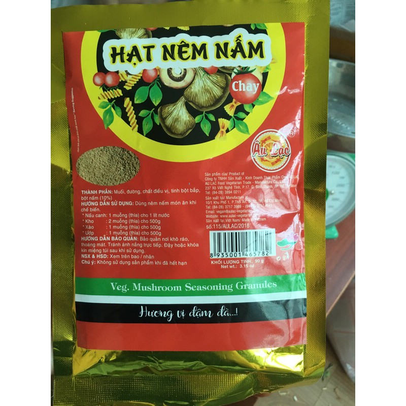 Hạt nêm nấm chay Âu Lạc gói 90g