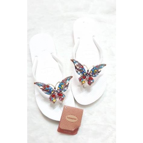 ঔৣ Dép kẹp nữ Havaianas +charm bướm  (charm Đinh )hot trend siêu bền đẹp chống nước trơn trượt ঔৣঔৣ