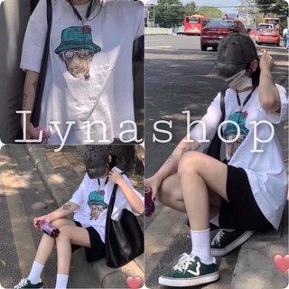 set quần áo🍉Bộ Áo Quần Cộc  gồm áo phông trắng in hình và quần short 🍉Set Áo Phông Quần Đùi In Hình Unisex form dáng hàn