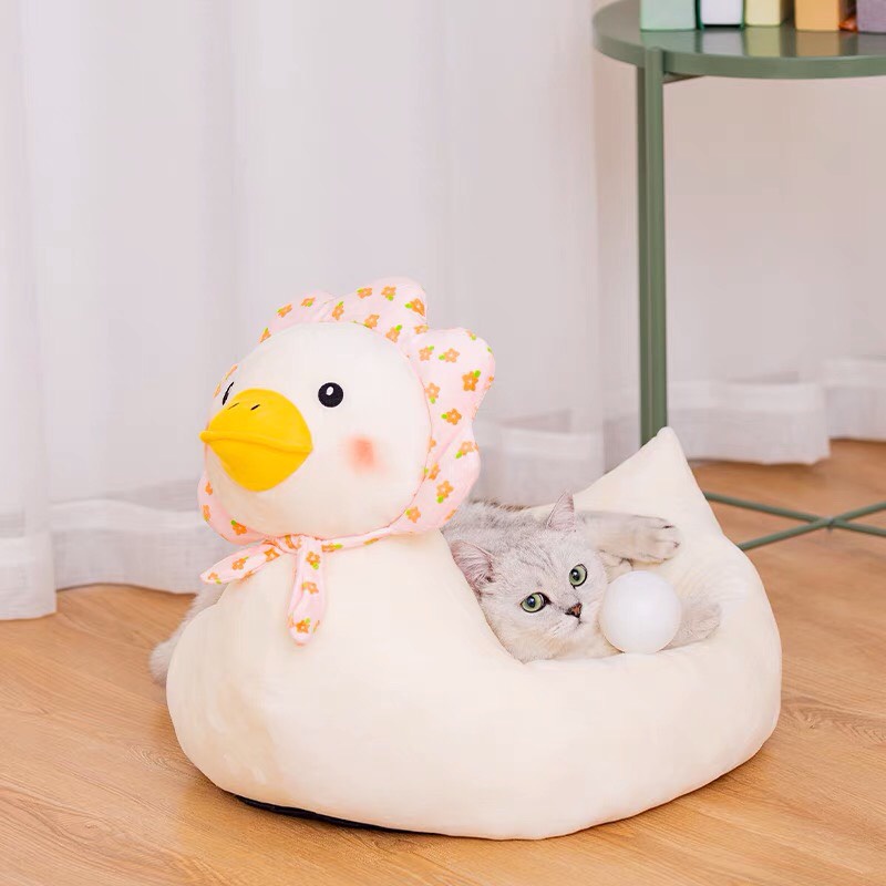 Ổ đệm nằm cho chó mèo bông cao cấp, mềm mại, dễ dàng tháo rời và vệ sinh - Ổ đệm mèo