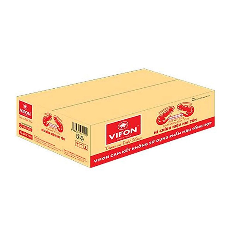 Thùng 30 Gói Mì Chính Hiệu Hai Con Tôm VIFON gói 75g | BigBuy360 - bigbuy360.vn