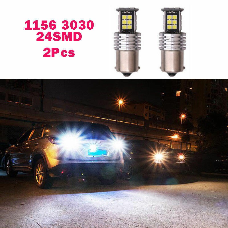 Đèn Led Chân 1156 - 24 SMD Chip 3030 Thay Thế Đèn Chiếu Hậu, Đèn Lùi, Xi Nhan, Báo Rẽ Cho Ô Tô, Xe Máy Nguồn 12V