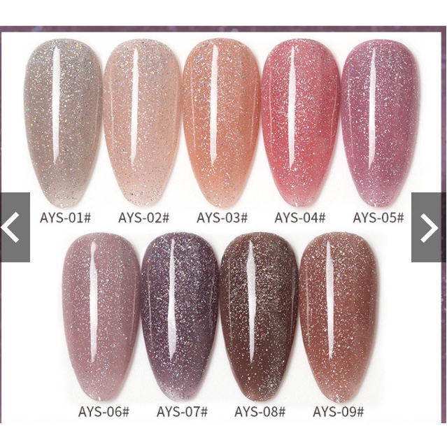 Sơn gel tone thạch nhũ AS cao cấp sét 9 chai (mã AYS) | chai đỏ, dung tích 15ml chai đen đỏ bất kỳ