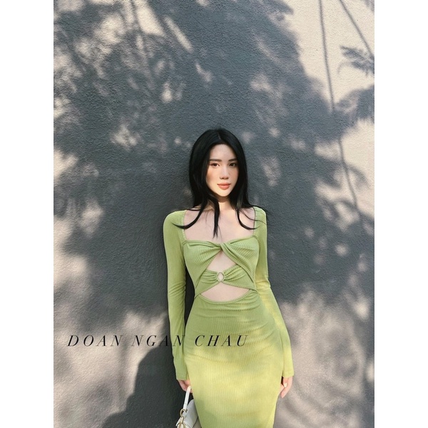 ĐẦM BODY MAXI KHOÉT NGỰC KHOEN TRÒN