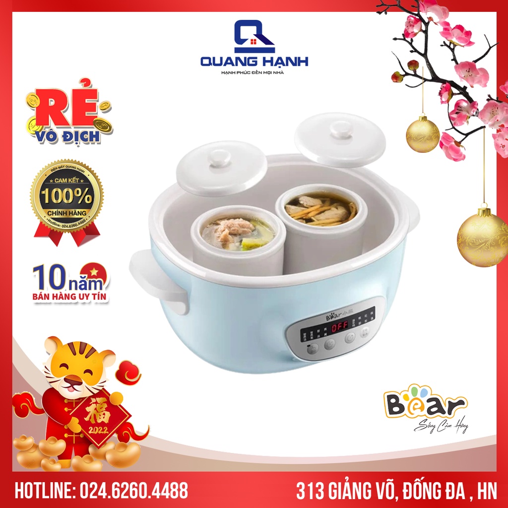 [Bảo hành chính hãng 12 tháng] Nồi nấu chậm Bear 2.5L SUBE003