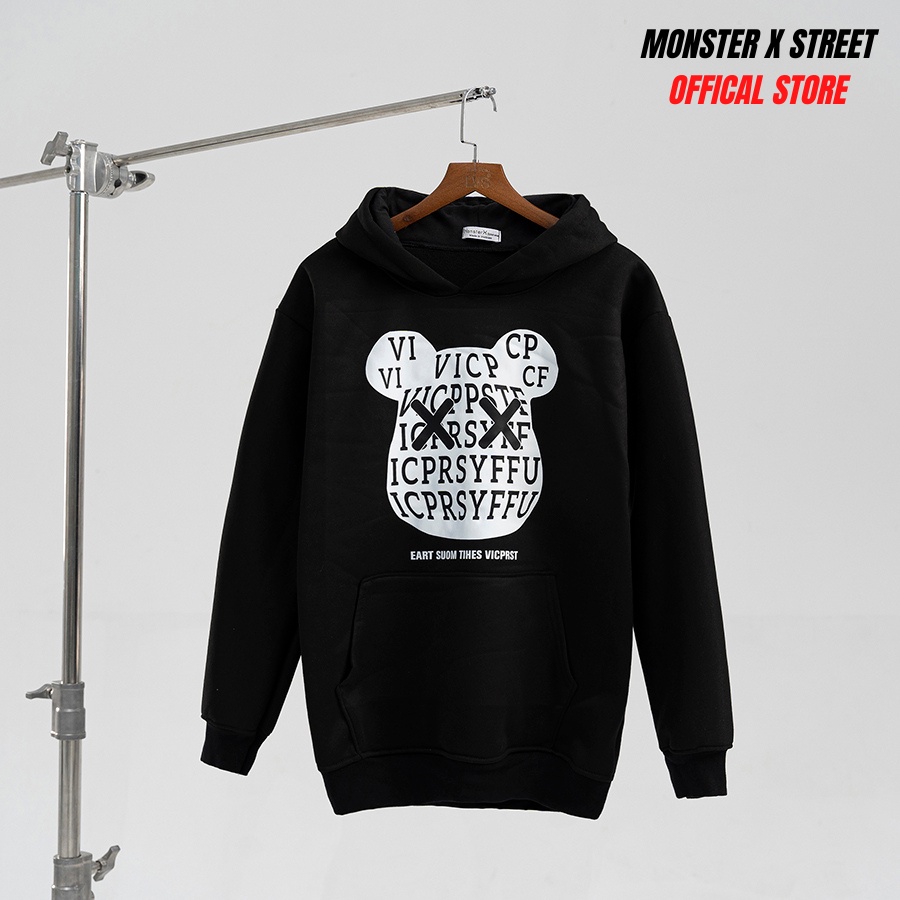 Áo hoodie nỉ bông Monster X Street Beariik nam nữ form rộng thu đông Local Brand