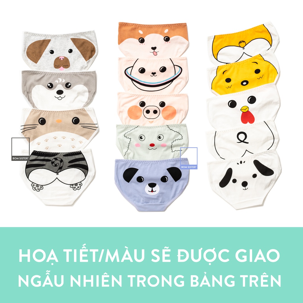  Quần Lót Cotton Pha Lưng Vừa Hoạ Tiết Thú Dễ Thương BOM SISTER Q2919 | BigBuy360 - bigbuy360.vn