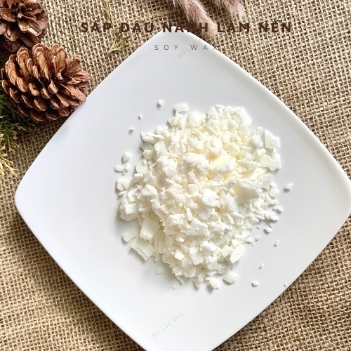 Sáp đậu nành (Soy Wax) 1Kg sáp thiên nhiên an toàn, làm nến thơm cao cấp, dễ làm