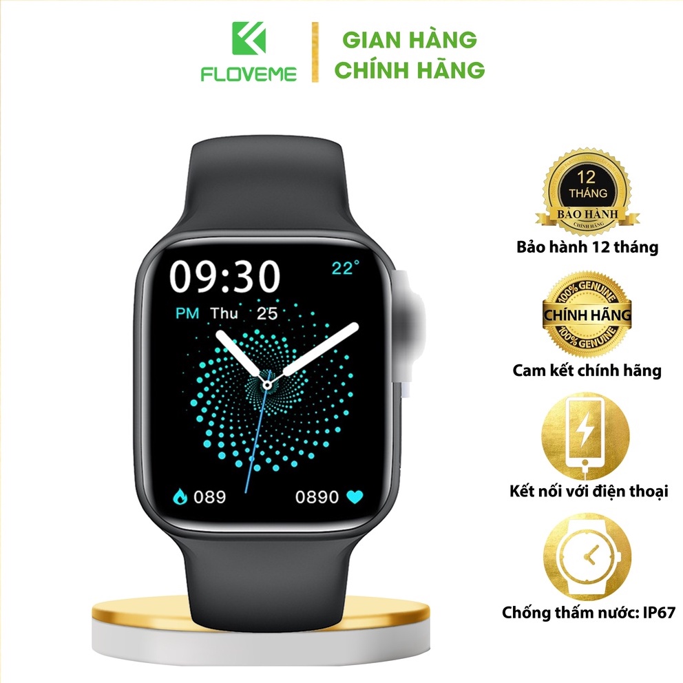 Đồng hồ thông minh Floveme - HW22 Pro, Smart watch Series 6, Nghe Gọi, Đo nhịp tim, Sạc không dây, Chống nước IP67