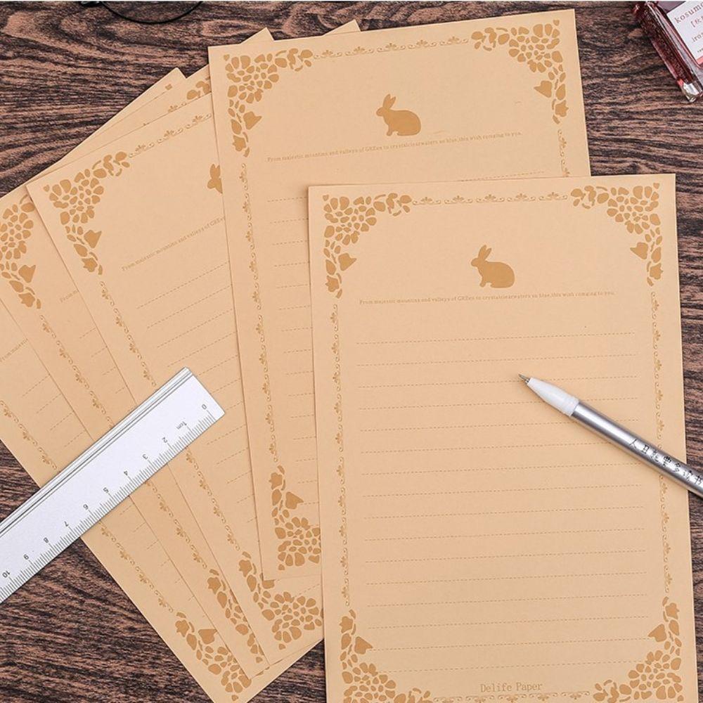 Bộ Giấy Viết Chữ Hình Thỏ Dễ Thương Dành Cho Trường Học