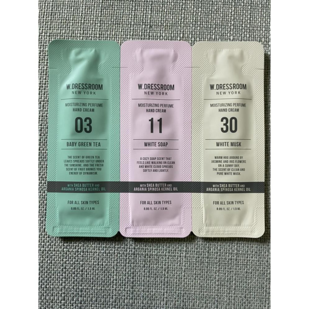 [Mới] Set thử Kem dưỡng da tay W.DRESSROOM Moisturizing Perfume Hand Cream [03,11,30] & [97*3] 1.5ml