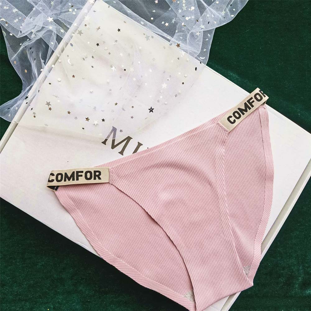 Quần Lót Cotton Lưng Thấp In Chữ Phong Cách Âu Mỹ Gợi Cảm Cho Nữ