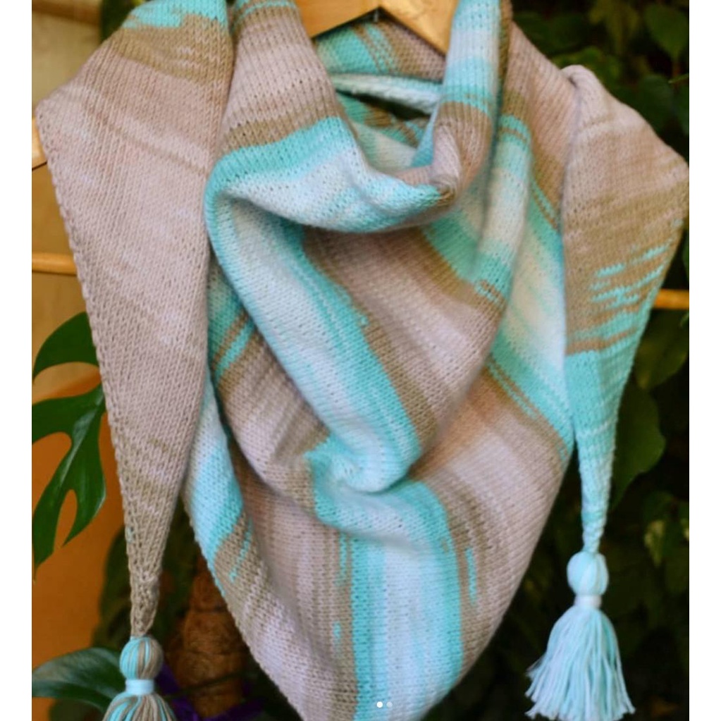 Cuộn sợi cotton hè loang Bella Batik 100 hãng Alize Yarns đan móc áo, váy, khăn hè siêu mát