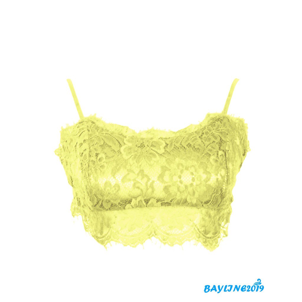 Áo Lót Ren Hai Dây Cổ Chữ V Lưng Khóa Kéo Màu Trơn Cho Nữ