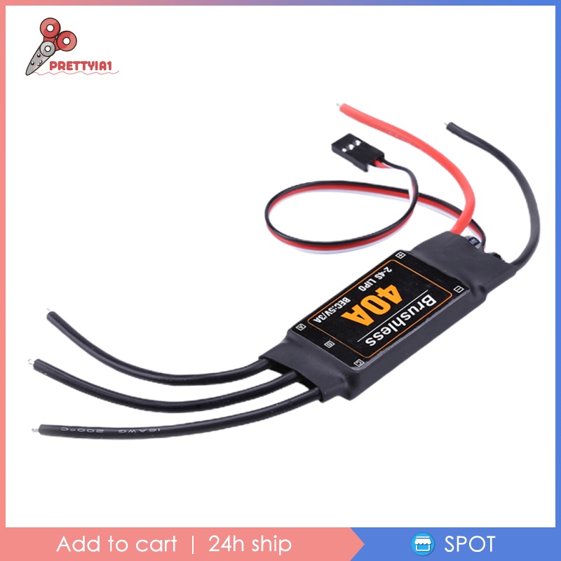 Động Cơ Không Chổi Than ESC 40A Prettyia1 Chuyên Dụng Cho Máy Bay Điều Khiển Từ Xa
